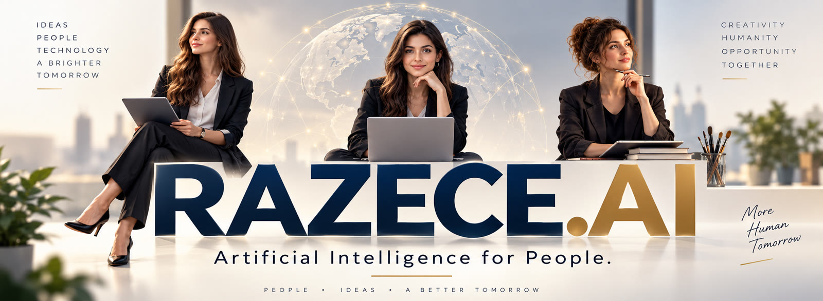 RAZECE.AI — Artificial Intelligence for People. People · Ideas · Solutions · A Brighter Tomorrow